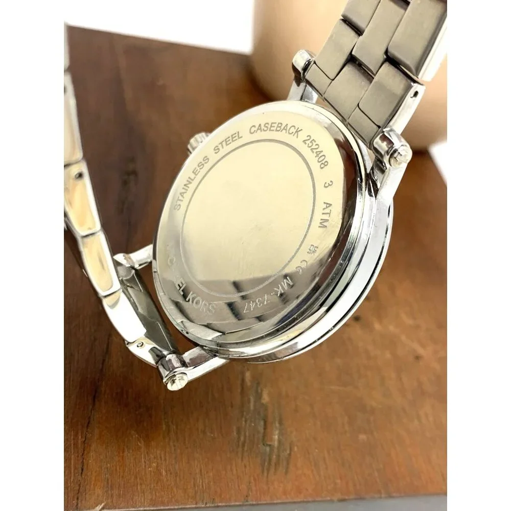 Michael Kors Women's Watch MK7347 Corey Quartz Gemmed Silver Stainless Steel - Picture 6 of 13